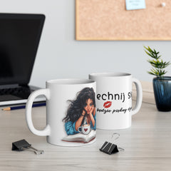 Ceramiczny kubek do kawy z inspirującym wzorem | Idealny jako prezent, przytulne poranki, wyjątkowy wystrój domu, codzienna motywacja, kubek dla miłośników kawy