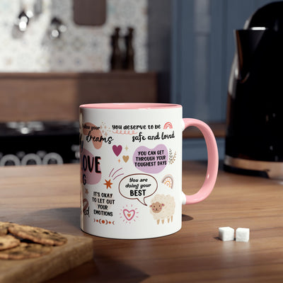 Self-Love Inspirational Coffee Mug – Two-Tone 11oz