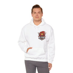 No Excuses Lion Graphic Hoodie - Motivational Unisex Heavy Blend Pullover for Fitness Enthusiasts