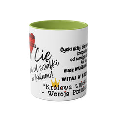 Kubek Dwukolorowy „Królowa Wersja Premium” – Personalizowany Wiek | Prezent Urodzinowy dla Kobiety 11oz