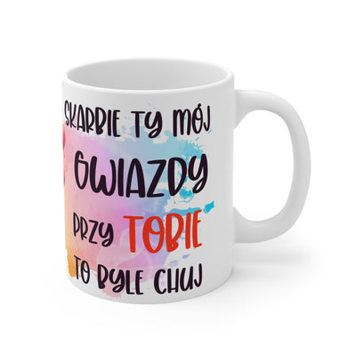 Skarbie Ty mój - Biały Kubek Ceramiczny / Dwa Rozmiary