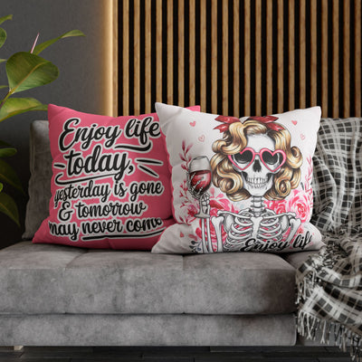Enjoy Life Pillowcase – Chic Decor for Fun Celebrations