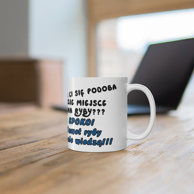 Zabawny Kubek Biały dla Wędkarza - Ceramic Coffee Cups 11oz & 15oz