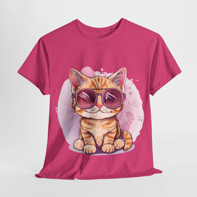 Cute Cat T-shirt, Cat with a Sunglasses Shirt