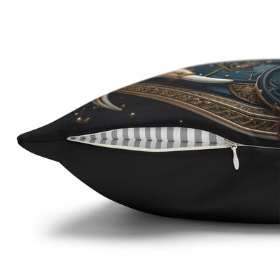 Artistic Cancer Zodiac Poly Canvas Pillowcase - Luxurious Sea-Themed Home Decor