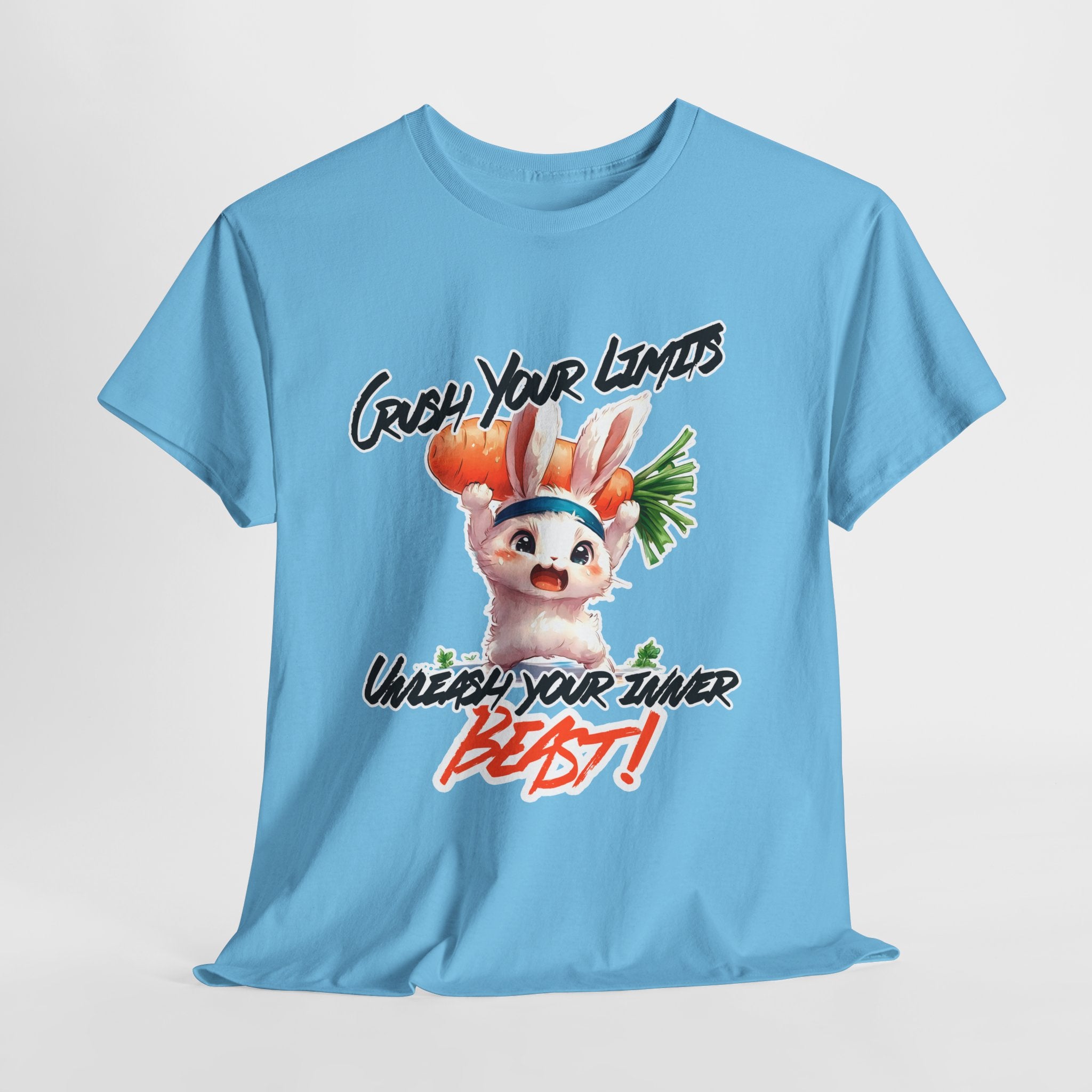Motivational Unisex Heavy Cotton Tee - 'Crush Your Limits'