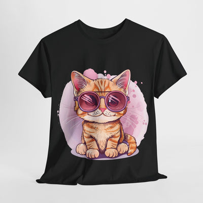 Cute Cat T-shirt, Cat with a Sunglasses Shirt