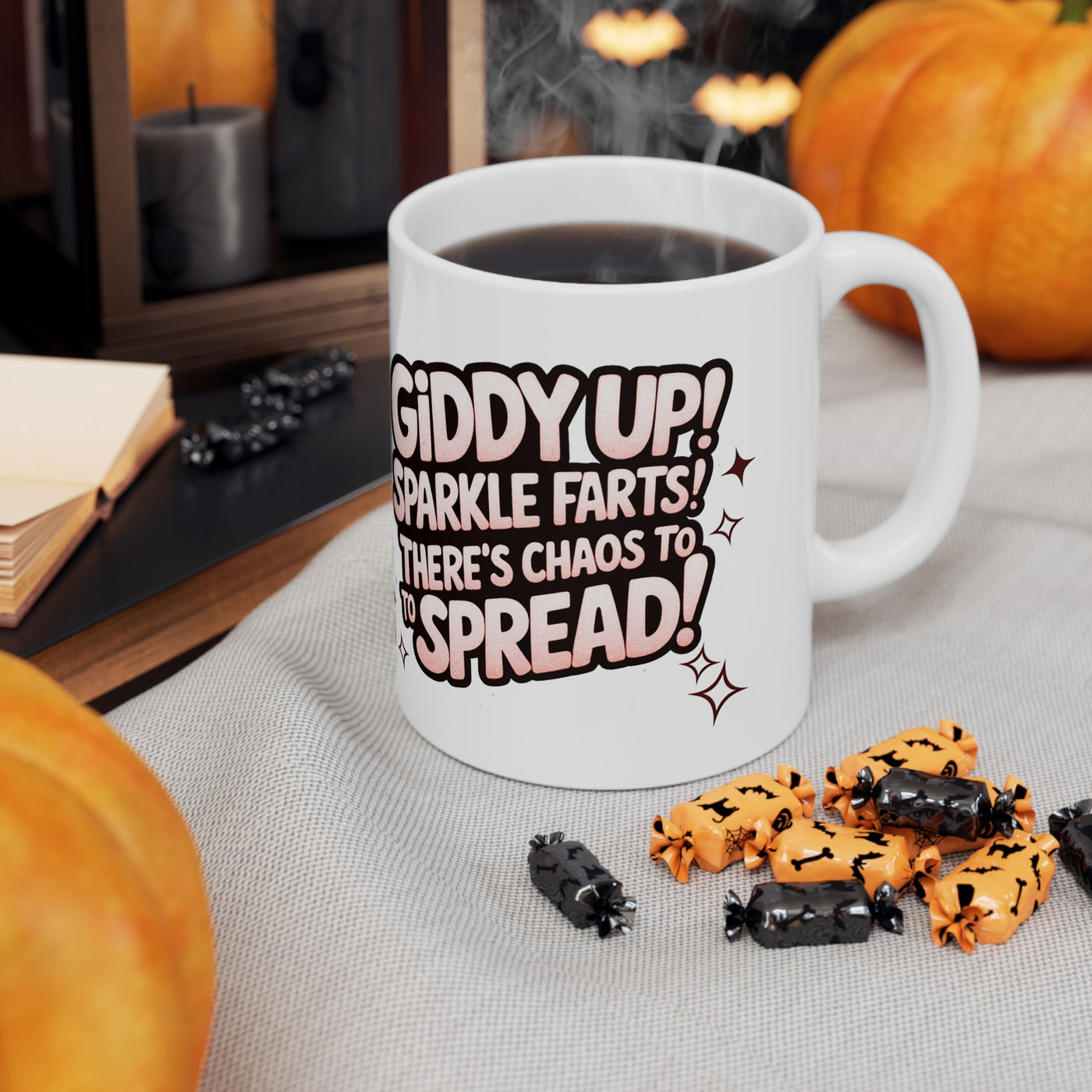Giddy Sparkles Unicorn Cat Ceramic Coffee Cup - Fun 11oz & 15oz Mugs for Cat Lovers