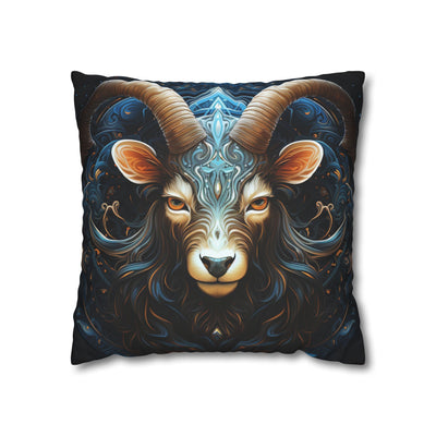 Artistic Capricorn Zodiac Poly Canvas Pillowcase - Zodiac Home Decor