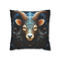 Artistic Capricorn Zodiac Poly Canvas Pillowcase - Zodiac Home Decor