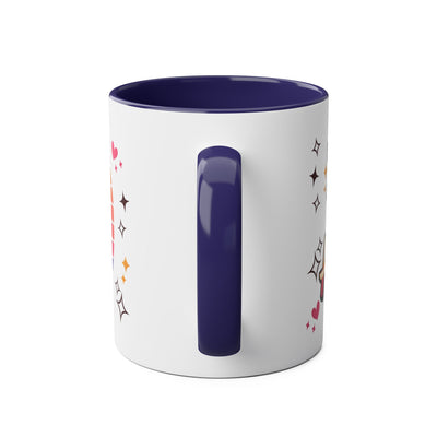 Unicorn Two-Tone Coffee Mug - 11oz Born to Be Awesome Design