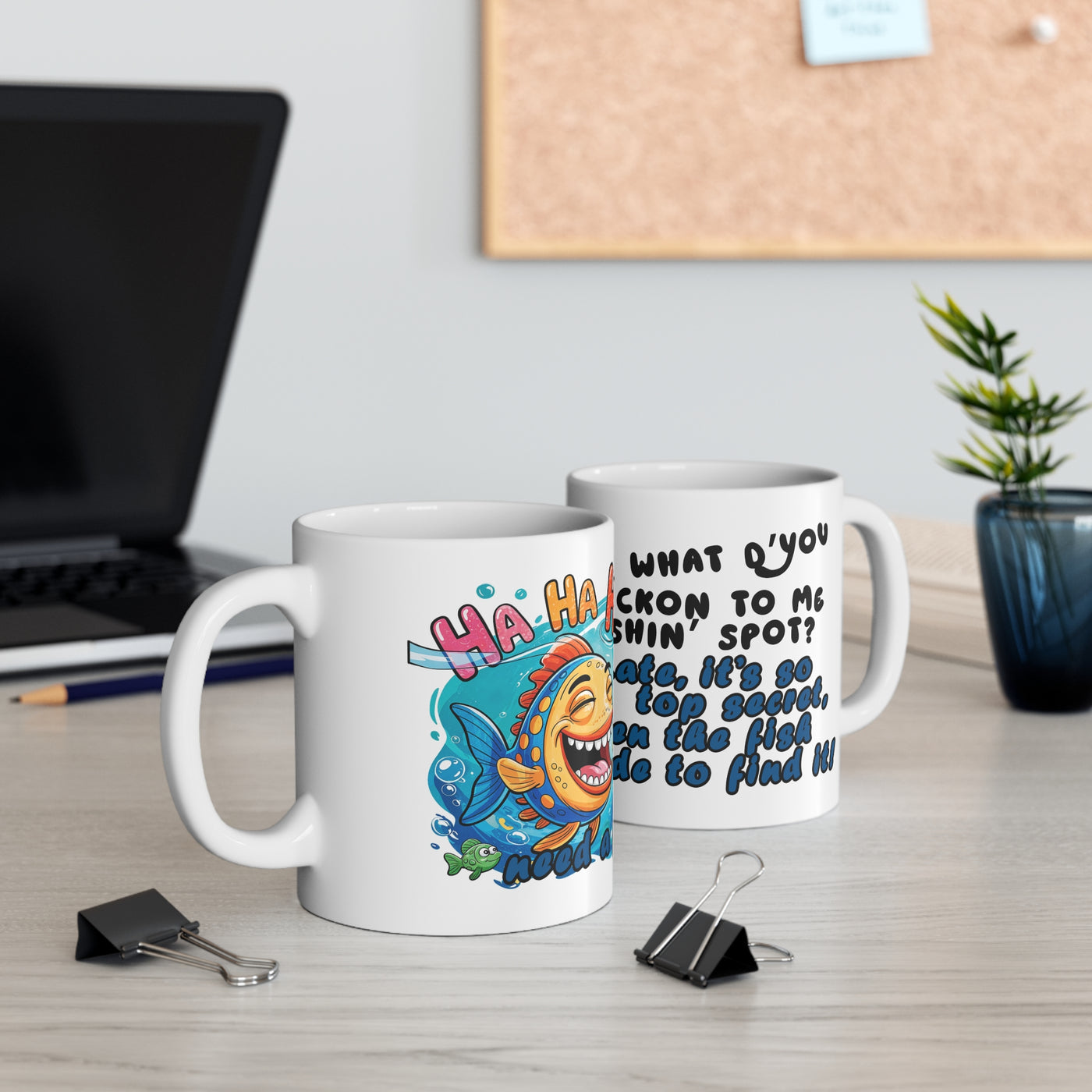 Funny Fishing Ceramic Coffee Mug – 11oz & 15oz