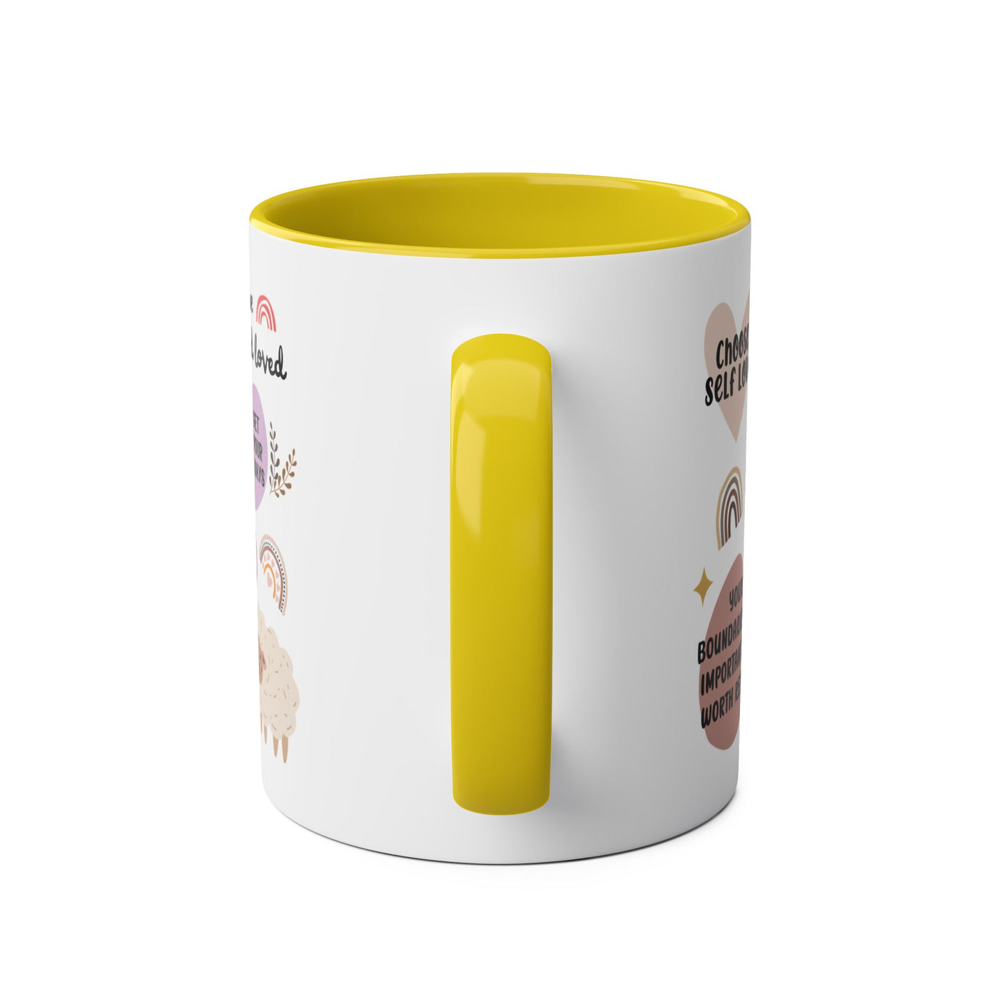 Self-Love Inspirational Coffee Mug – Two-Tone 11oz