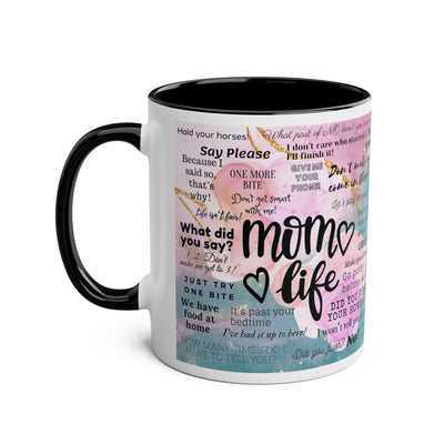 Mom Life Two-Tone Coffee Mugs, 11oz
