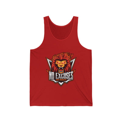 No Excuses Unisex Jersey Tank - Motivational Fitness Apparel