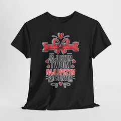 Świąteczna koszulka „Ja jestem Twoim najlepszym prezentem” – zabawny t-shirt unisex na prezent pod choinkę