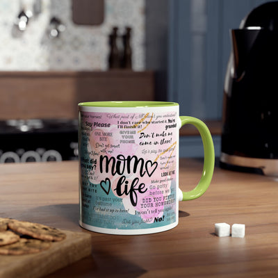Mom Life Two-Tone Coffee Mugs, 11oz