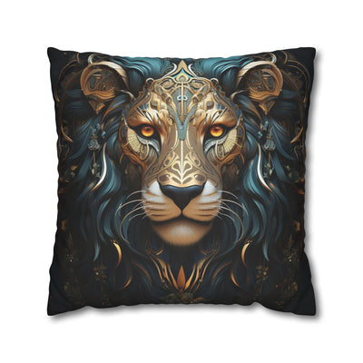 Majestic Leo Zodiac Decorative Pillowcase - Boho Style Cushion Cover