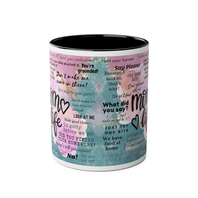 Mom Life Two-Tone Coffee Mugs, 11oz