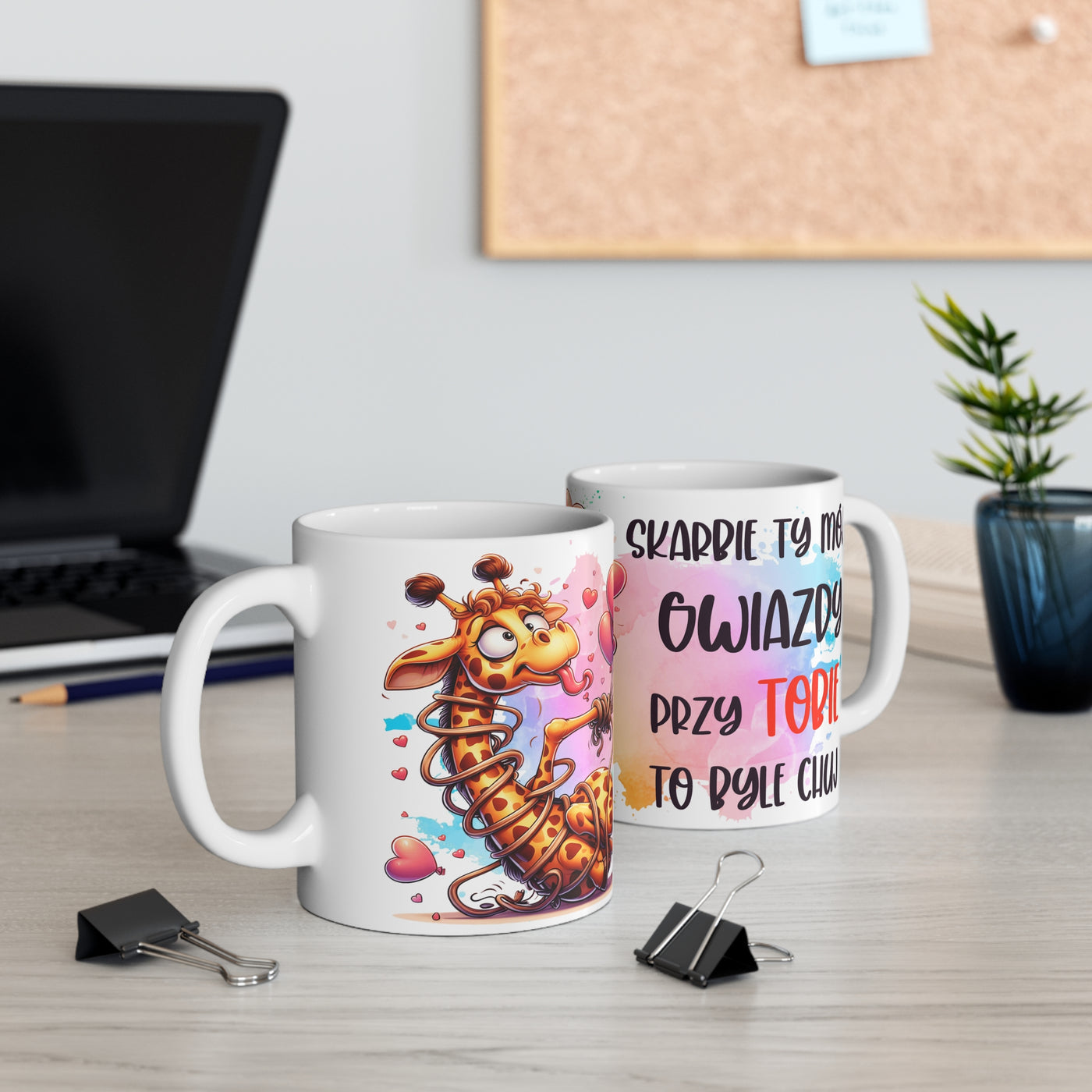 Skarbie Ty mój - Biały Kubek Ceramiczny / Dwa Rozmiary