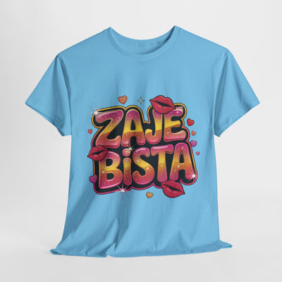 Zabawna koszulkaz  bawełny - koszulka z grafiką „Zajebista”