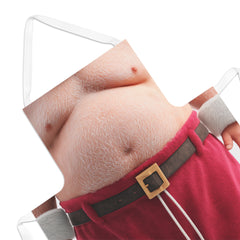 Humorous Santa Apron, Funny Cooking Gift, Christmas Apron, Holiday Chef Wear, Unique Kitchen Accessory, BBQ Apron for Men