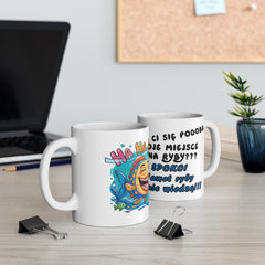 Zabawny Kubek Biały dla Wędkarza - Ceramiczne filiżanki do kawy 11oz i 15oz