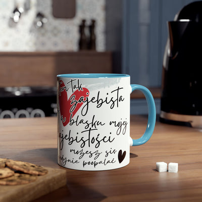 Chic Two-Tone Coffee Mug - Heart Design, Love Quote | Perfect Gift for Friends & Loved Ones