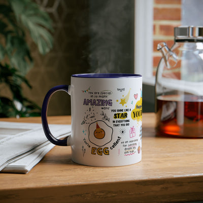 Personalized Two-Tone Birthday Coffee Mug - Celebrate with Custom Name Design