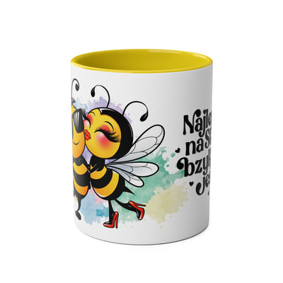 Najlpesze na stres...Kubek Dwukolorowy, Couple Coffee Mug - Two-Tone 11oz