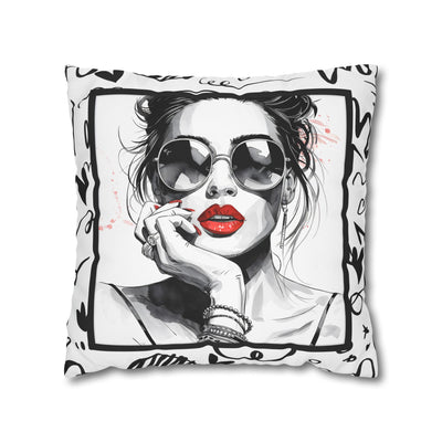 Canvas Pillowcase - Chic Retro Print Stylish Home Decor