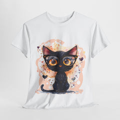 Cute Cat Tee, High Quality, Cat with glasses