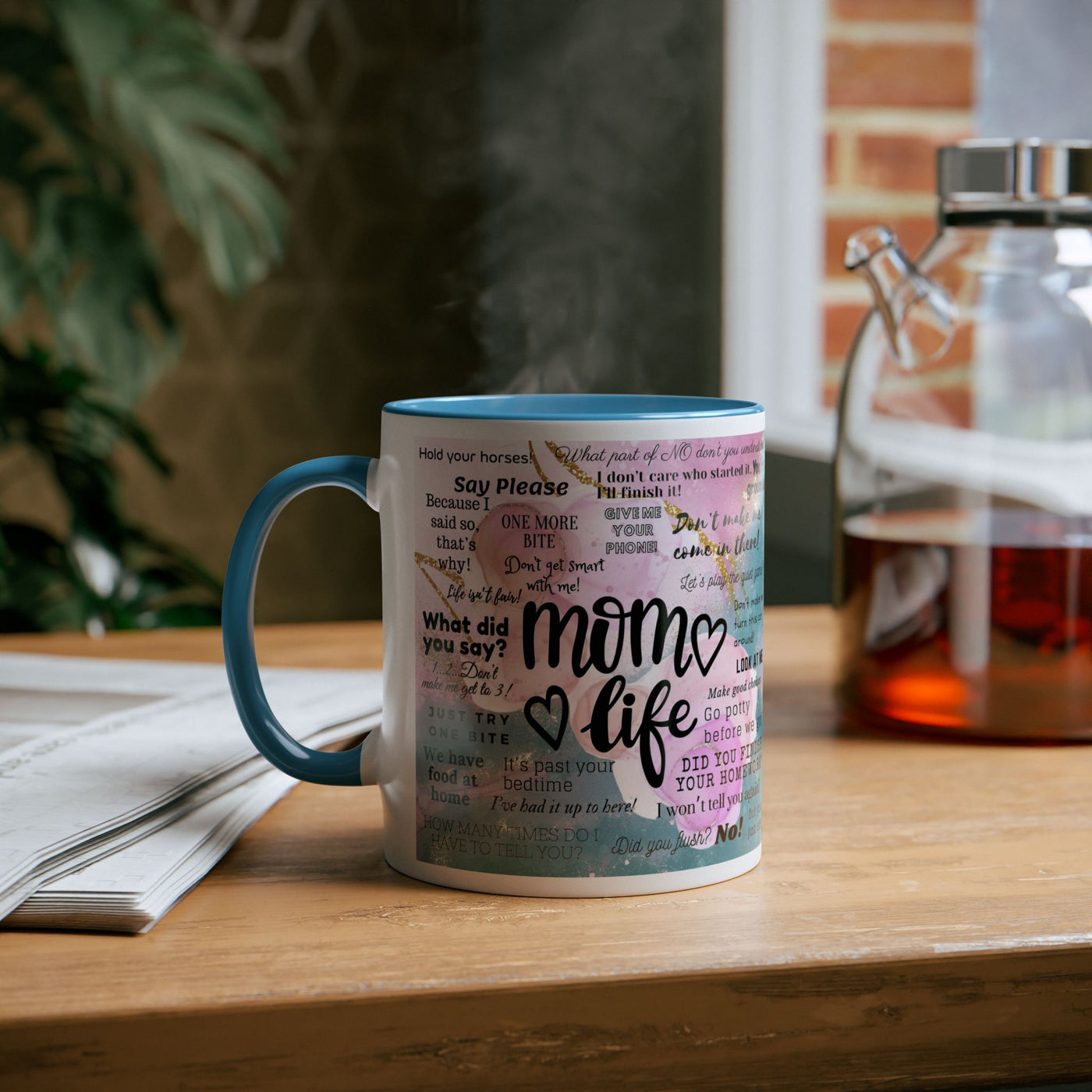 Mom Life Two-Tone Coffee Mugs, 11oz