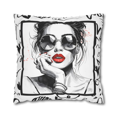 Canvas Pillowcase - Chic Retro Print Stylish Home Decor