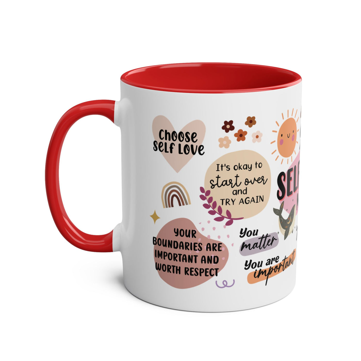 Self-Love Inspirational Coffee Mug – Two-Tone 11oz