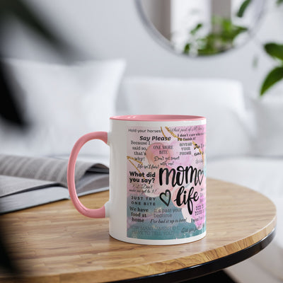 Mom Life Two-Tone Coffee Mugs, 11oz