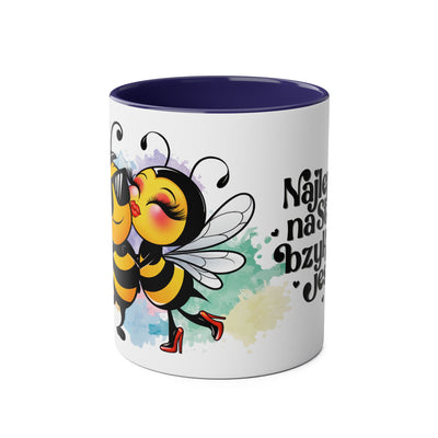 Najlpesze na stres...Kubek Dwukolorowy, Couple Coffee Mug - Two-Tone 11oz
