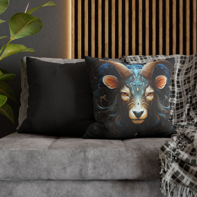 Artistic Capricorn Zodiac Poly Canvas Pillowcase - Zodiac Home Decor