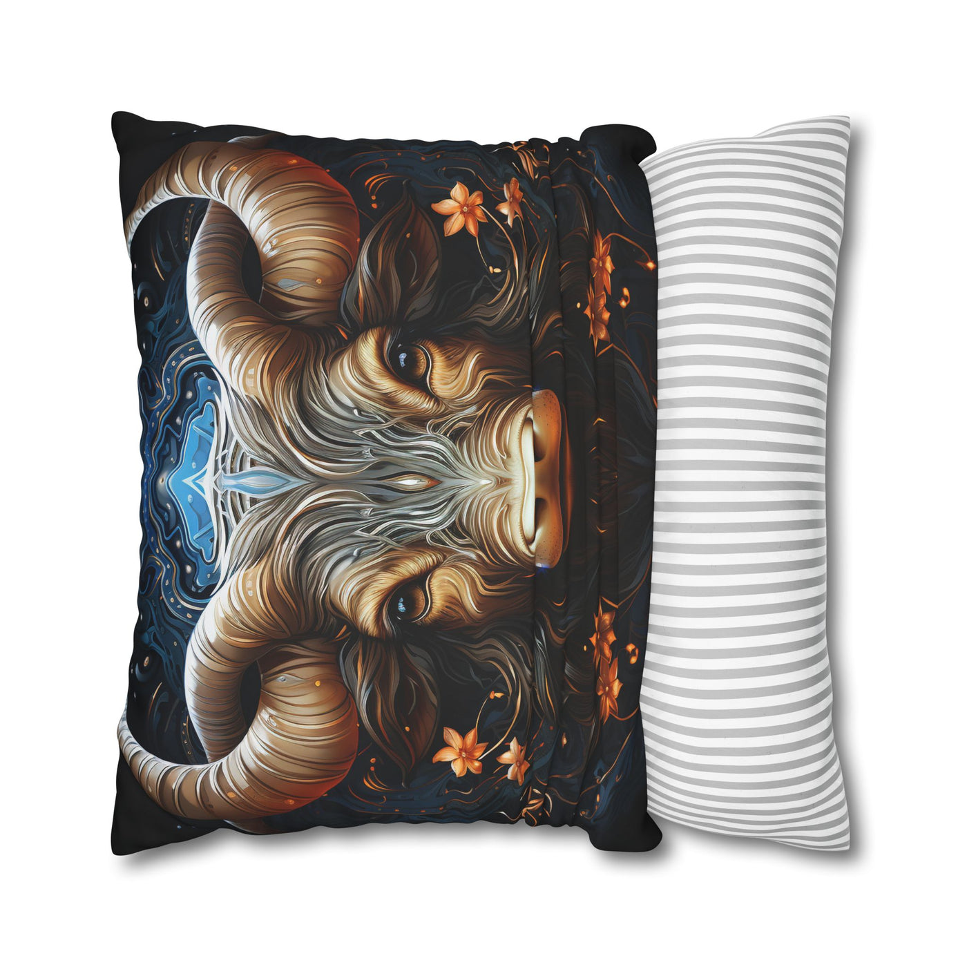 Taurus Zodiac Decorative Pillowcase - Artful Square Poly Canvas Cushion for Home Decor