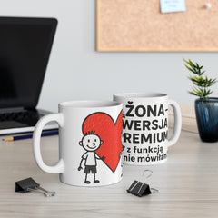 Kubek „Żona – wersja premium” ☕ | Z funkcją „A nie mówiłam!” 😄