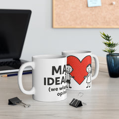 Kubek „Mąż idealny (we własnej opinii)” 😎 | Śmieszny prezent dla męża 💘 | 325 ml / 445 ml
