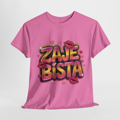 Zabawna koszulkaz  bawełny - koszulka z grafiką „Zajebista”