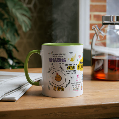 Personalized Two-Tone Birthday Coffee Mug - Celebrate with Custom Name Design