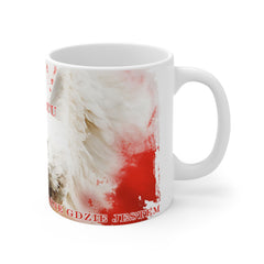 Patriotyczny Kubek Ceramiczny – Polska w Sercu, Biały Orzeł – 11oz/15oz