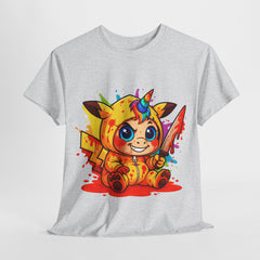 Cute Unicorn Unisex Heavy Cotton Tee, Gamer Shirt, Fun Casual Wear, Anime Fan Apparel, Horror T-Shirt