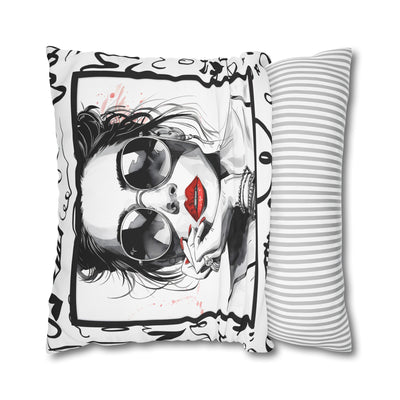 Canvas Pillowcase - Chic Retro Print Stylish Home Decor