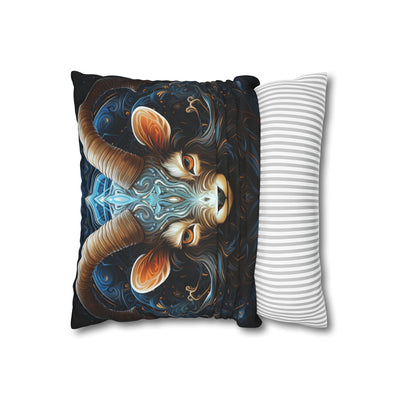 Artistic Capricorn Zodiac Poly Canvas Pillowcase - Zodiac Home Decor