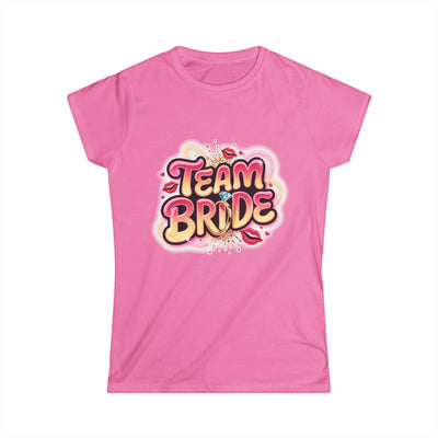 Team Bride Women's Softstyle Tee - Perfect for Bachelorette Parties