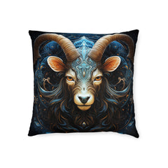 Artistic Capricorn Zodiac Poly Canvas Pillowcase - Zodiac Home Decor