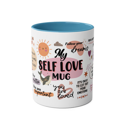 Self-Love Inspirational Coffee Mug – Two-Tone 11oz